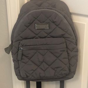 Marc jacobs quilted mini backpack gray.
